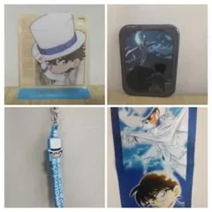 怪盗キッド缶バッジ ストラップ クリアカード ミニタペストリー4点セット