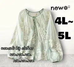 A6 レディース 大きいサイズ トップス ブラウス シースルー 春 4L 5L