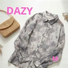 DAZY 長袖シアーシャツ Mサイズ トレンド人気 早い者勝ち