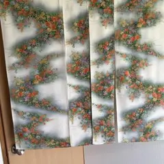 花柄のれん 横幅〜95—丈幅〜87,着物リメイク！