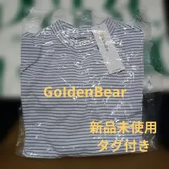 GoIdenBearマリンボーダーハイネックカットソー　ロゴ入り長袖tシャツ新品