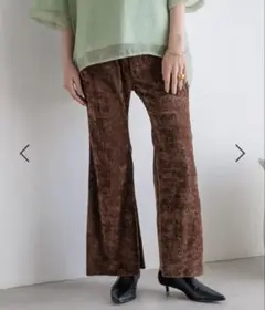 LOWRYSFARM ベロアフレアパンツ