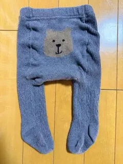 GAP グレー クマ顔 ベビータイツ 0-12ヶ月