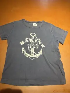 PETIT BATEAU マリン柄 Tシャツ ネイビー　5ans 100のサムネイル
