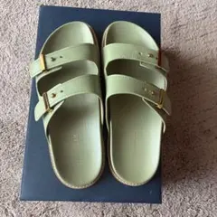 【COLE HAAN 】レザーサンダル ライトグリーンのサムネイル