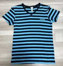 美品　diesel Tシャツ　Vネック　ボーダー　ディーゼル