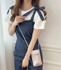 apres jour 肩リボンサロペットのサムネイル
