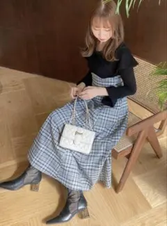 dazzlin ビックカラーコルセットワンピースS