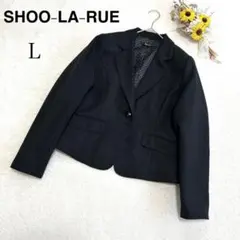 【シューラルー】レディースジャケット スーツ ブラック系 冠婚葬祭 フォーマルL