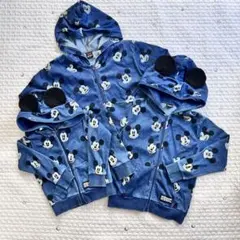 ベビードール 親子ペア ミッキー 耳付きパーカー