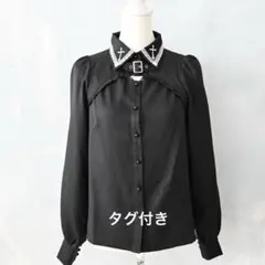 MARS MA＊RS 胸開きクロス刺繍ブラウス