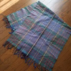 未使用　マフラー　幅広　ショール　ストール　タータンチェック