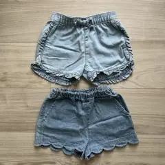 【branshes】【CLASSIC】デニム ショートパンツ ２枚セット