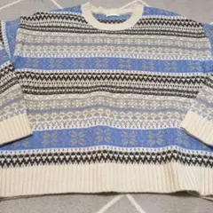 値下げしました！GUノルディック柄 ニットセーター 長袖 M