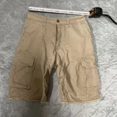 ベージュ カーゴショートパンツ 4ポケット