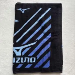 MIZUNO ミズノ　スポーツタオル　ブラック/ブルー　40×110cmのサムネイル