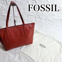 【美品】FOSSIL レザー トートバッグ レッドのサムネイル