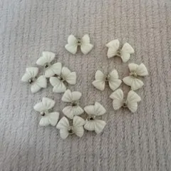 ホワイトリボン 白リボン ネイルパーツ 12個セット