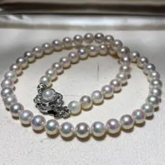 【テリ強】アコヤ真珠 パール ネックレス 32g 42.5cm 本真珠 あこや
