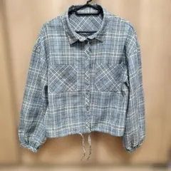 長袖 グレーシャツ