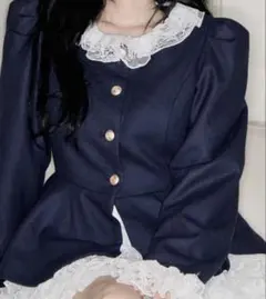 Treat ürself navy peplum jacket - メルカリ