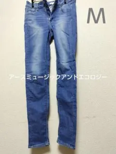 アースミュージック 【Ｍ】 無地柄 スキニー デニム ジーンズ ブルーのサムネイル