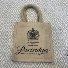 イギリス新品未使用Partridges エコバッグ ベージュ 麻