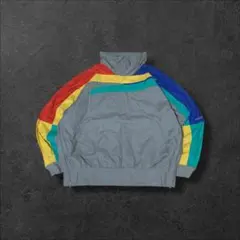 80sアディダスadidasナイロンジャケットプルオーバーマルチカラーR733