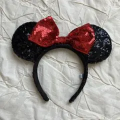 ミニーマウス風スパンコールカチューシャ