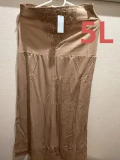 ブラウン レース装飾 ペチパンツ5L