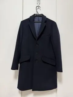 EDIFICE エディフィスのカシミヤ混チェスターコート ネイビー 44サイズ