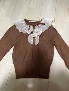 ザラZARA フリル　ニット　トップス