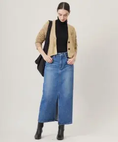 ディアンテ diante デニムロングスカート スリット Sサイズ - メルカリ