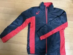 ASICS ジャージセット 黒/赤 キッズ130