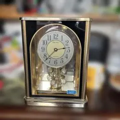 昭和レトロ セイコー クオーツ クリスタル 回転飾り 置時計 - メルカリ
