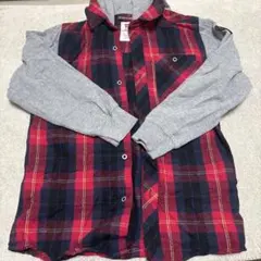 【Levi's 】チェック柄長袖シャツ M フード付き