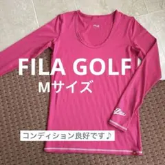 限定セール★良品★FILA GOLF 長袖 インナー シャツ M ピンク