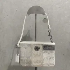 COACH シグネチャー パッチワーク ミニバッグ アクセサリーポーチ Y2K