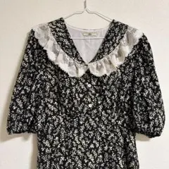 リージーブティック　花柄レース付きロング ワンピース Mサイズ位