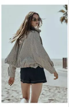 完売品⭐︎ZARA チェック柄ボンバージャケット L