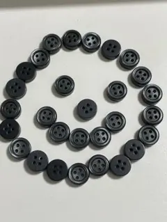 黒の7ミリボタン まとめ売り35g 約210個　クラフト　手芸　裁縫