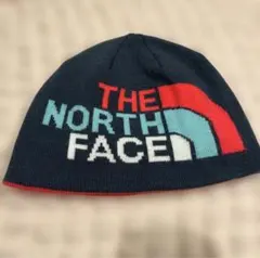 【美品】ノースフェイス　リバーシブルニット帽 MM（ジュニア）ピンク