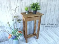 ハンドメイド 小型サイドテーブル （チーク色）