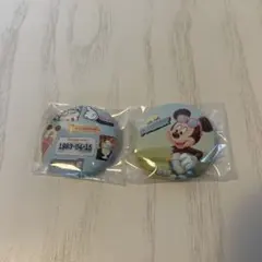 缶バッジ 2個セット　ミッキー　ディズニーリゾート　ハローハローサマー