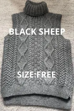 美品 BLACK SHEEP タートルニット