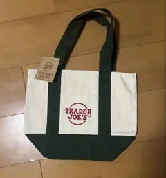 新品 トレジョ TRADER JOE'S ミニトートバッグ 緑　グリーン