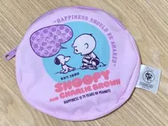 スヌーピー 75周年 ポーチコレクション　ガチャ　ラウンドポーチ　ピンク