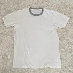 UNIQLO クルーネックコットン Tシャツ グレー襟