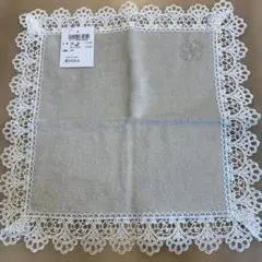 近沢レース タオルハンカチ/創業120周年記念CLデザイン（グレー）