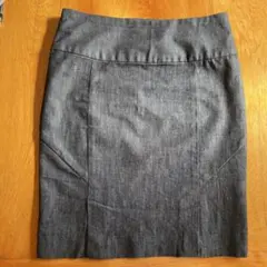 GAP ギャップ　スカート　ボトムス　タイト　デニム　シンプル　ひざ丈　黒